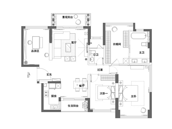 130㎡新中式：詩意的東方夢境與現代的完美結合